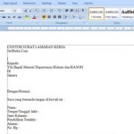 Download Contoh Surat Lamaran Kerja