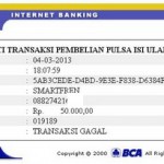 Pembelian Pulsa Smartfren di i banking BCA GAGAL