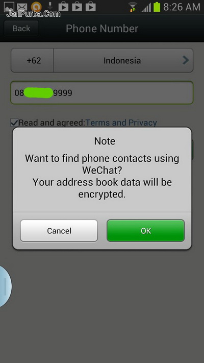 menyalin no kontak dari ponsel yang menggunakan wechat