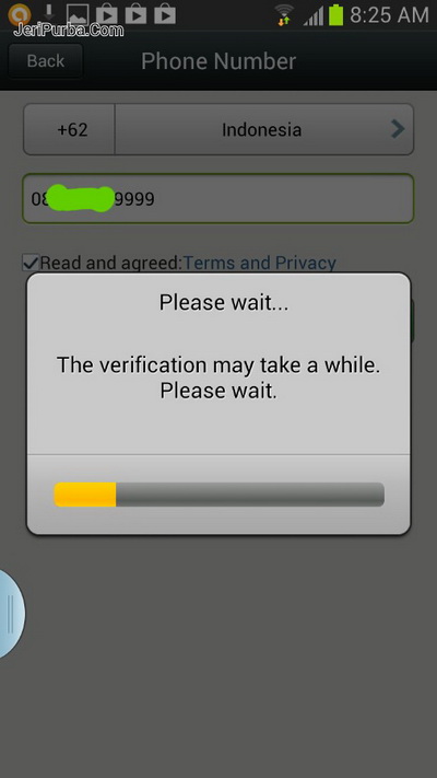 proses verifikasi no ponsel pada wechat