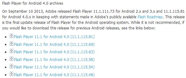 Download file .apk Adobe Flash Player Untuk Android