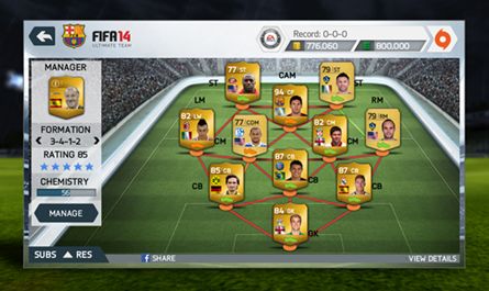 Pengaturan Formasi Game FIFA 2014 Windows Phone