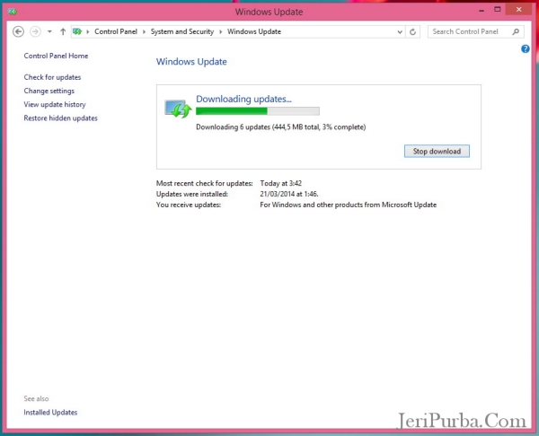 Proses Download Windows 8.1 Update