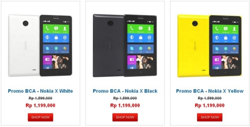 berapa harga nokia x