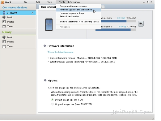 Cara Upgrade Android KitKat Menggunakan Samsung Kies