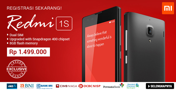 Beli Xiaomi Redmi 1S di Lazada Beli Xiaomi Redmi 1S di Lazada