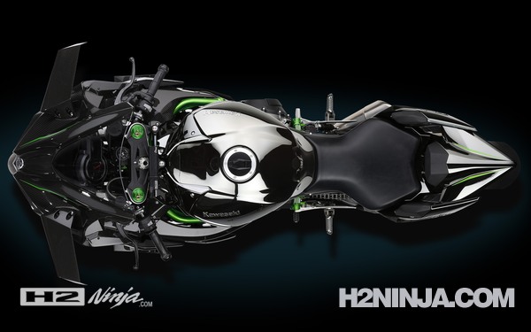 Gambar Kawasaki Ninja H2 2015 Tampak Atas