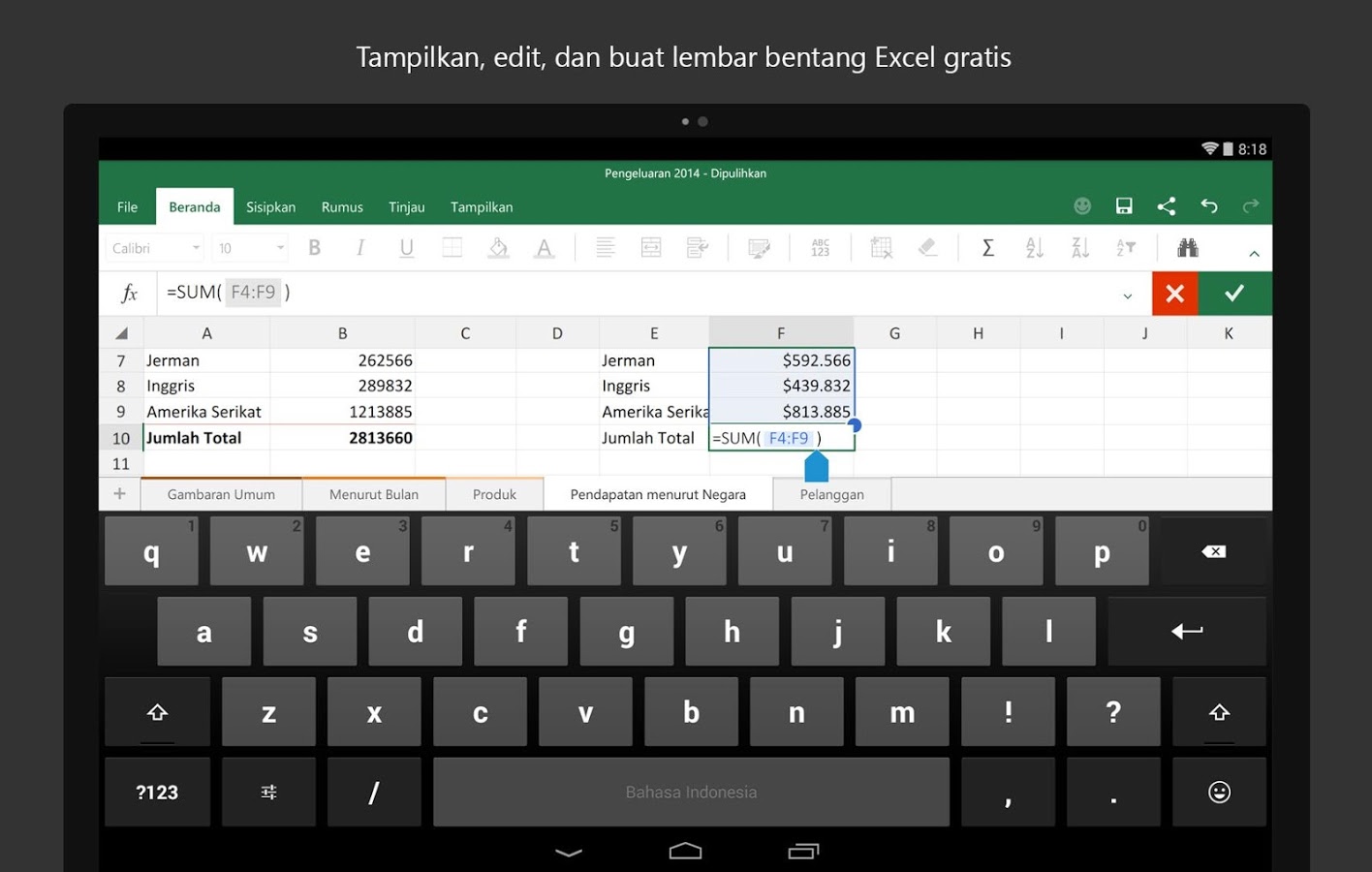 Aplikasi Microsoft Office Word, Excel, Power Point Untuk Android 