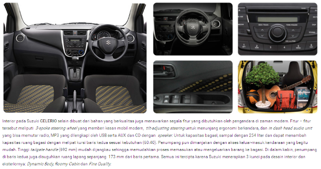 Interior Suzuki Celerio