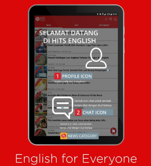 Hits English, Aplikasi Belajar Bahasa Inggris Untuk Android