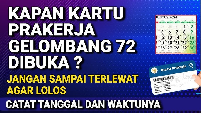 Pendaftaran Kartu Prakerja Gelombang 72