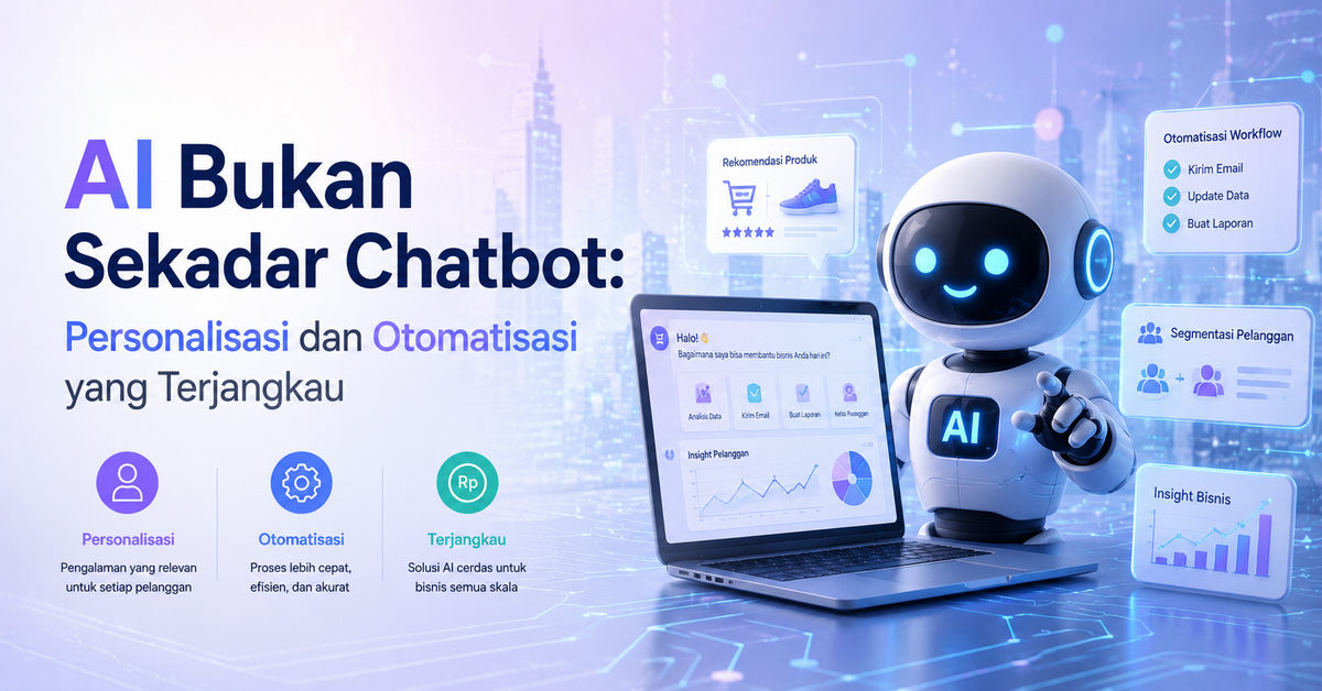 AI Bukan Sekadar Chatbot tapi Personalisasi dan Otomatisasi yang Terjangkau